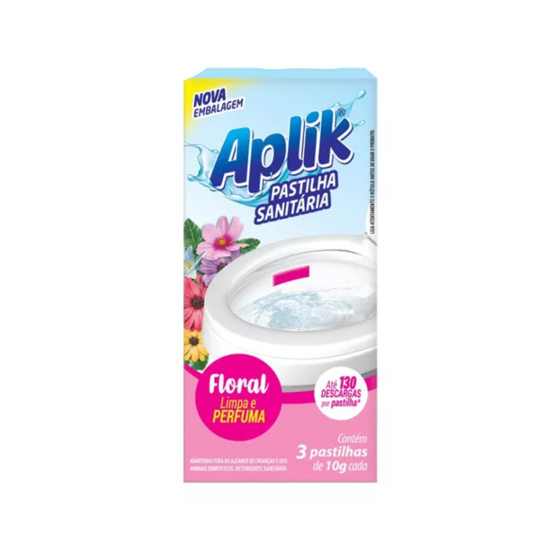 PASTILHA SANITARIA FLORAL APLIK C/ 3