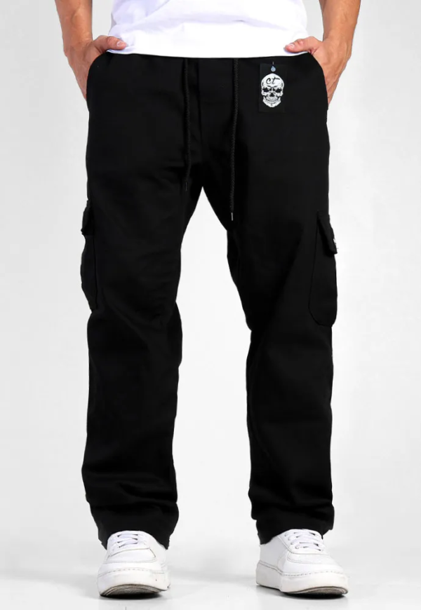 Calça Jogger Cargo Sem Punho Masculina Preta - Imagem 2