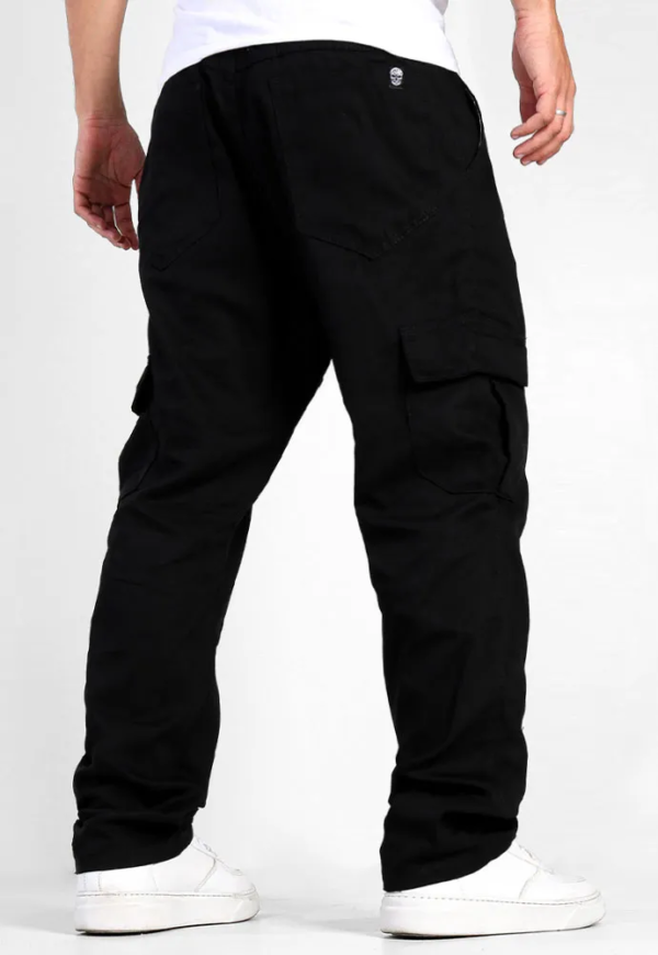 Calça Jogger Cargo Sem Punho Masculina Preta - Imagem 3