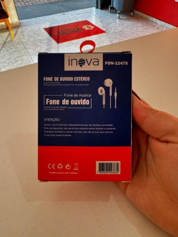 Fone Com Fio Inova Fon12475Cor branco - Imagem 2