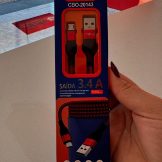 INOVA Carregamento Rápido Cabo Turbo, 3.4A, Micro-USB, V8