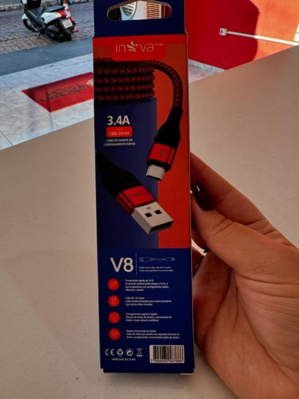 INOVA Carregamento Rápido Cabo Turbo, 3.4A, Micro-USB, V8 - Imagem 2