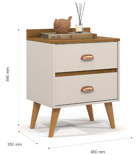 Conjunto Para Quarto Cabeceira Rubi 1.60 Cama Queen com 2 Mesas de Cabeceira - Imagem 2