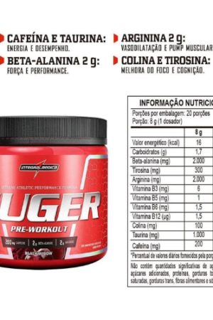 HUGER – INTEGRAL MEDICA 320g Pré-Treino