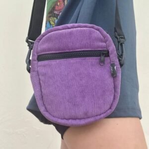 Shoulder Bag Roxa – Veludo Cotelê