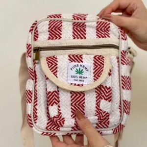 Shoulder Bag Hemp Listras Cânhamo – Rubi