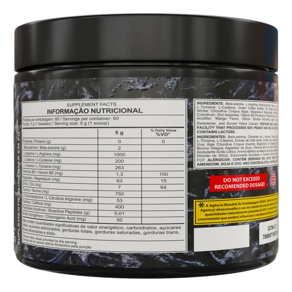 Venom — DarkLab — Informações nutricionais
