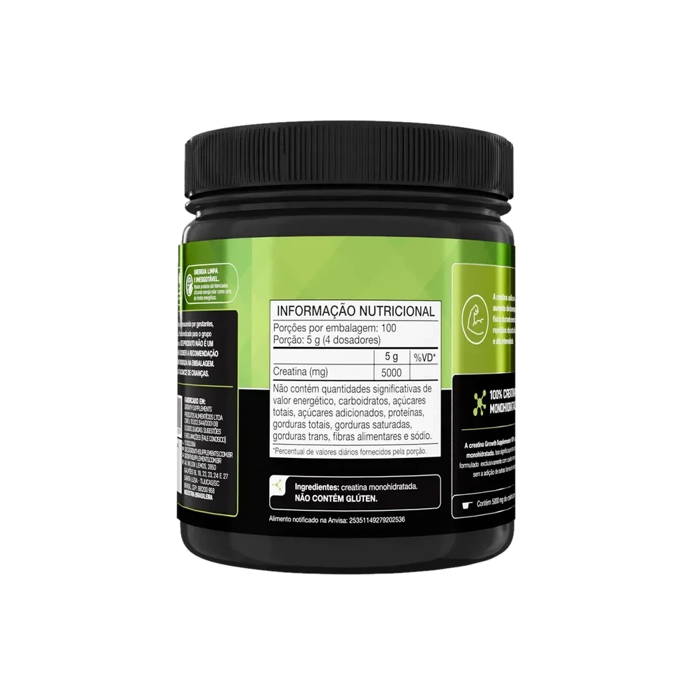 Creatina — Growth Supplements — Verso do produto