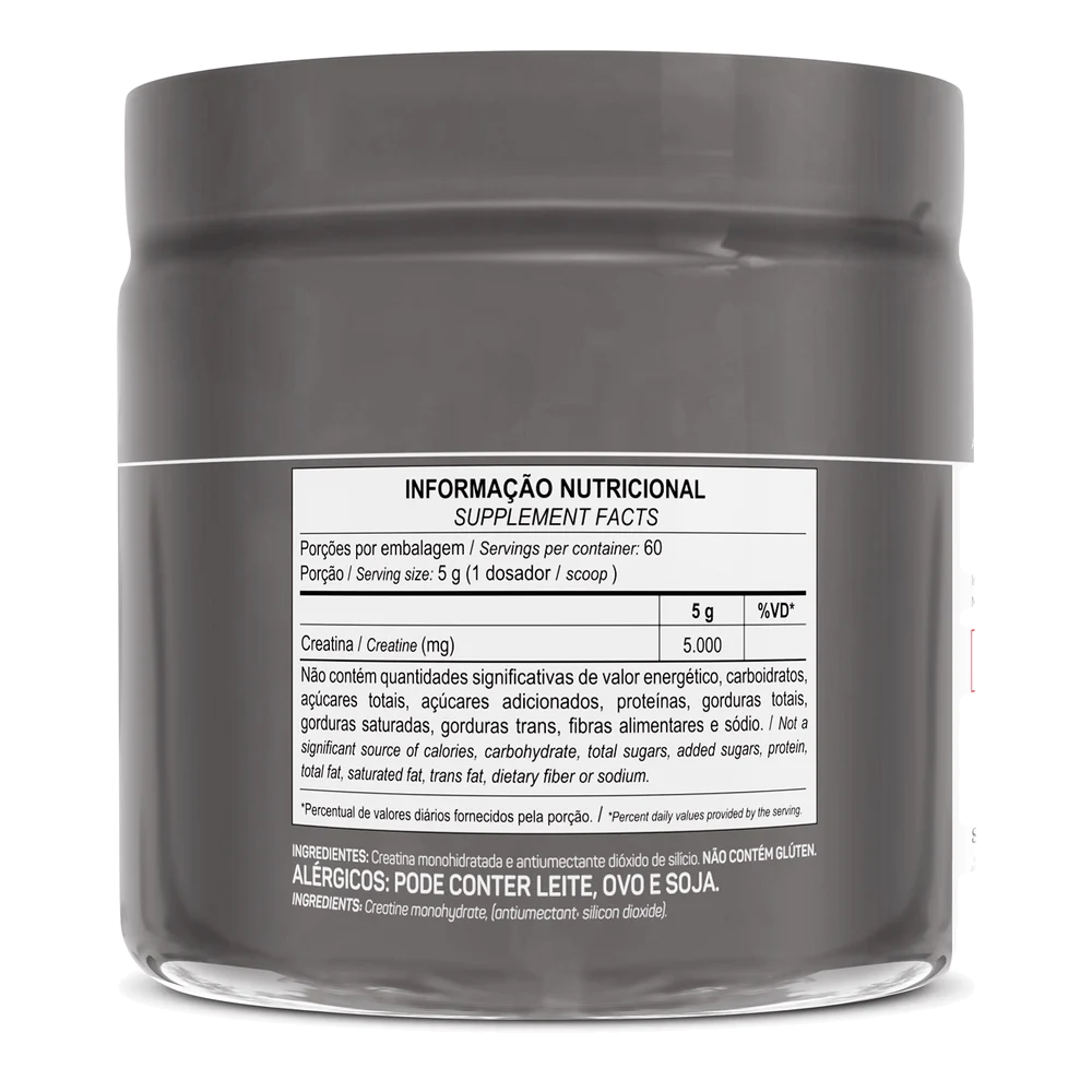 Creatina Monohidratada 300g — Max Titanium — Informações nutricionais