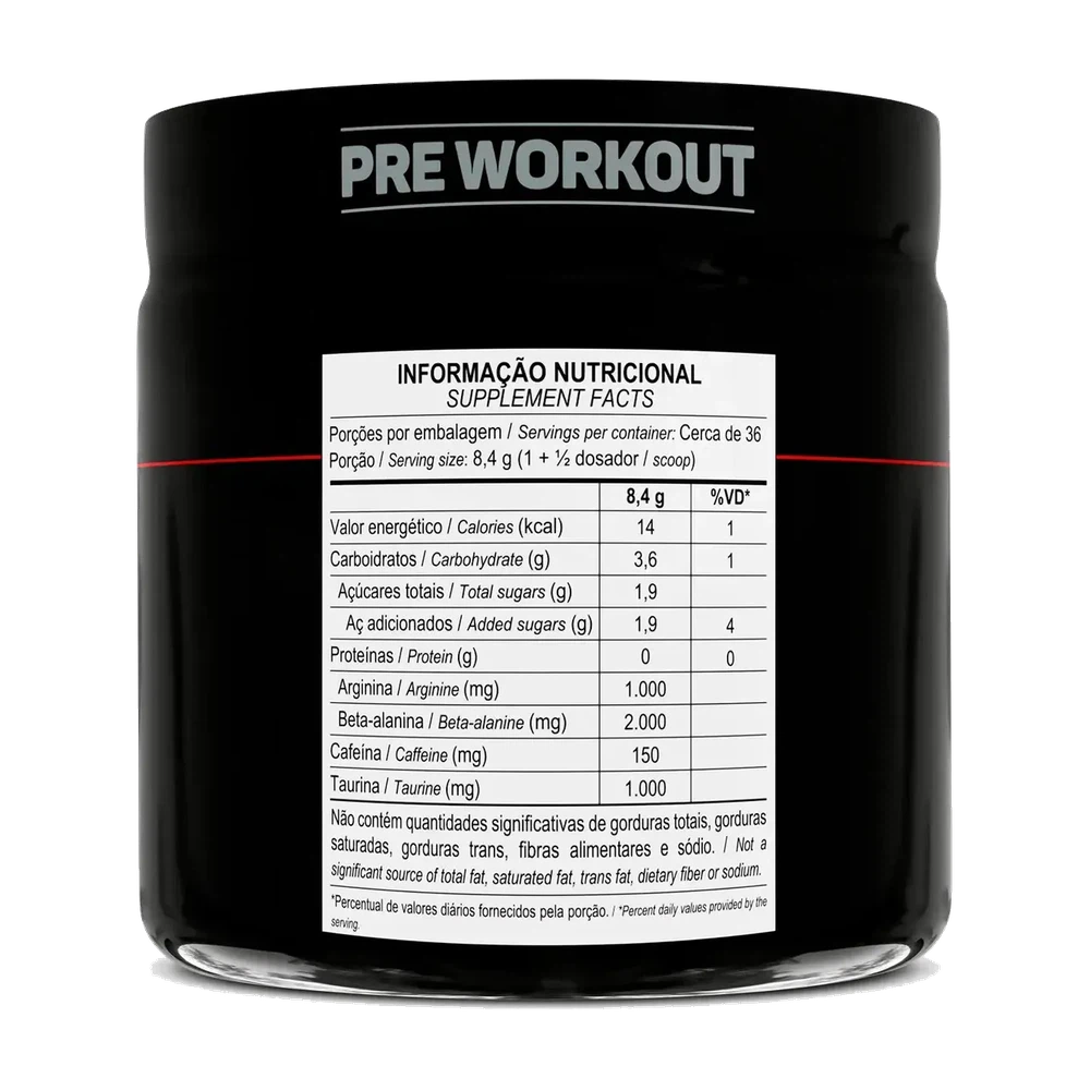 Hórus Pré-Treino — Max Titanium — Informações nutricionais