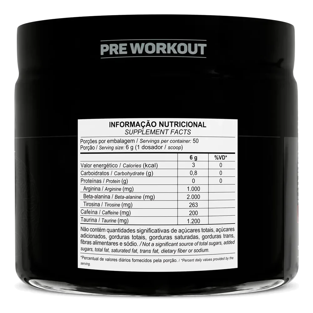 Pré-Workout Égide 300g Frutas Vermelhas — Max Titanium — Informações nutricionais