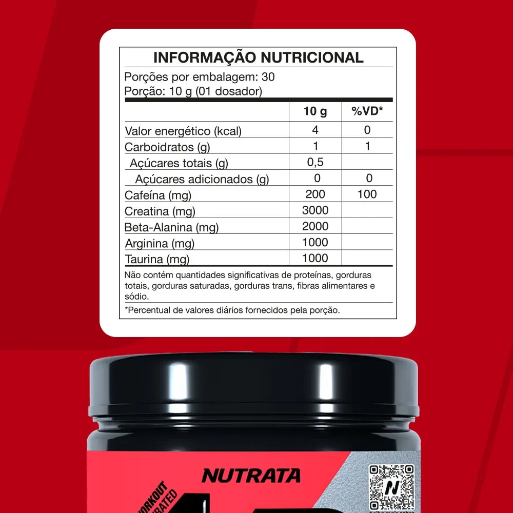 Four Beta Plus 300g — Nutrata — Informações nutricionais