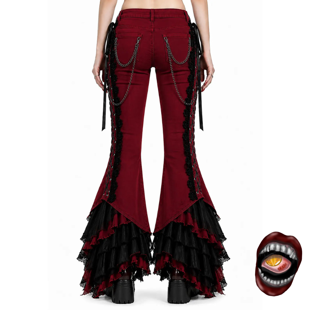Calça Flare Vermelha - Imagem 3