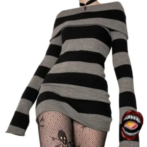 Vestido Ombro Listrado