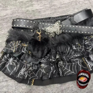 Saia Jeans Teia de Aranha