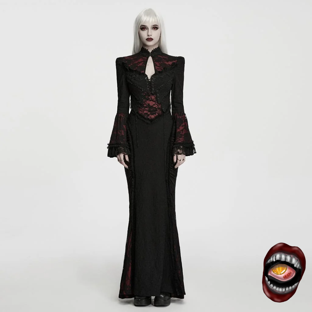 Vestido Longo Renda Preta