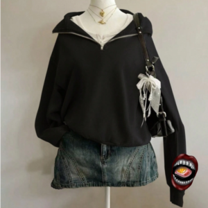Blusão de Moletom Preto