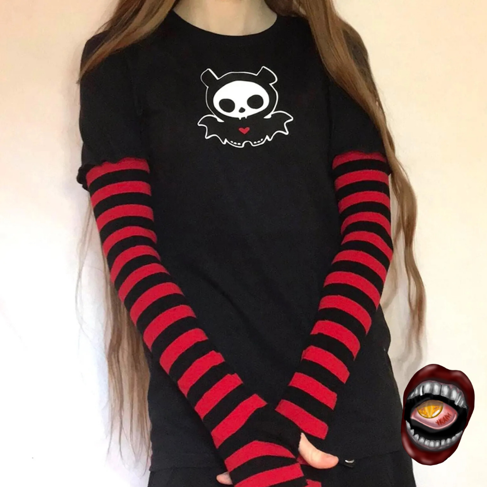 Camiseta com Mangas Listradas