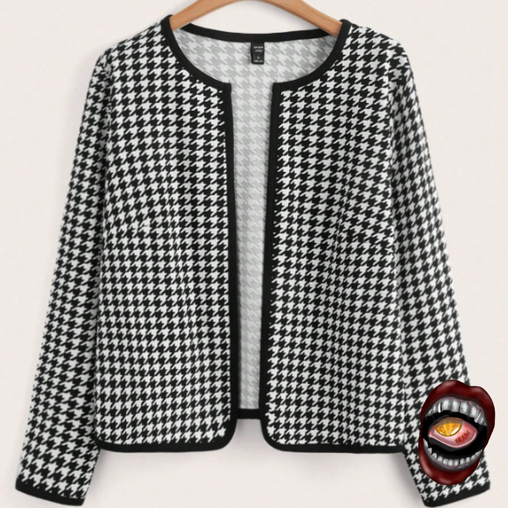 Cardigan Preto e Branco