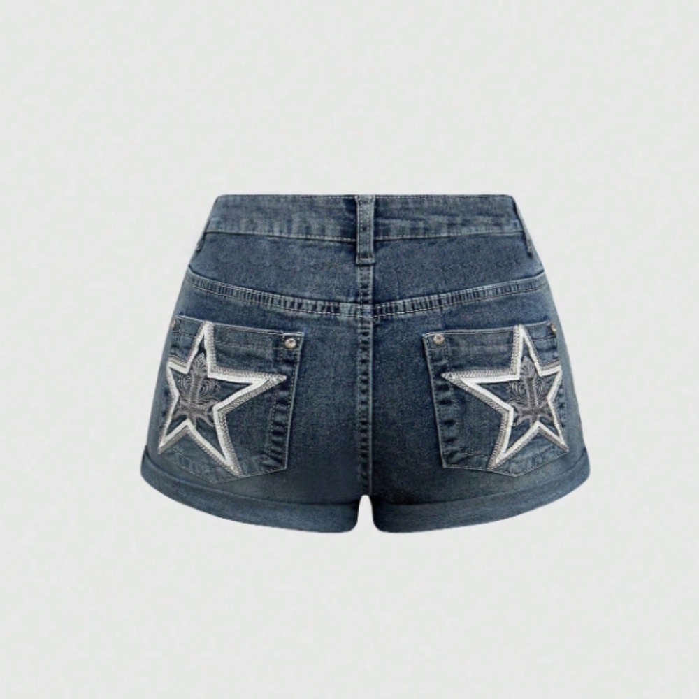 Shorts Bordado de Estrela nos Bolsos - Imagem 3