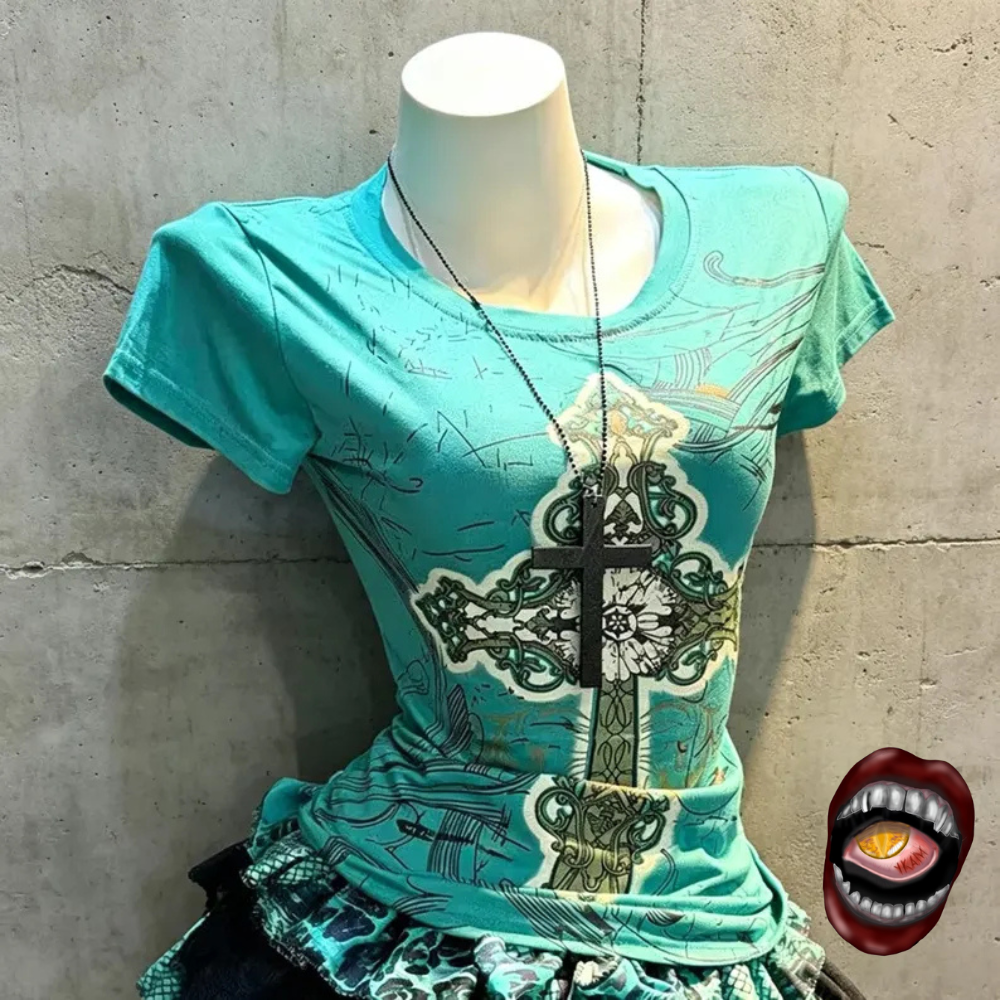 T-shirt Cruz e Saia de Babados - Imagem 3