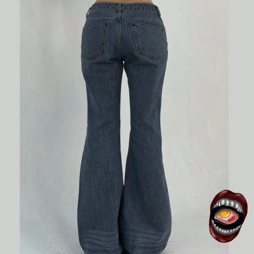 Calça Jeans Flare Cintura BaixaEstonada - Imagem 3