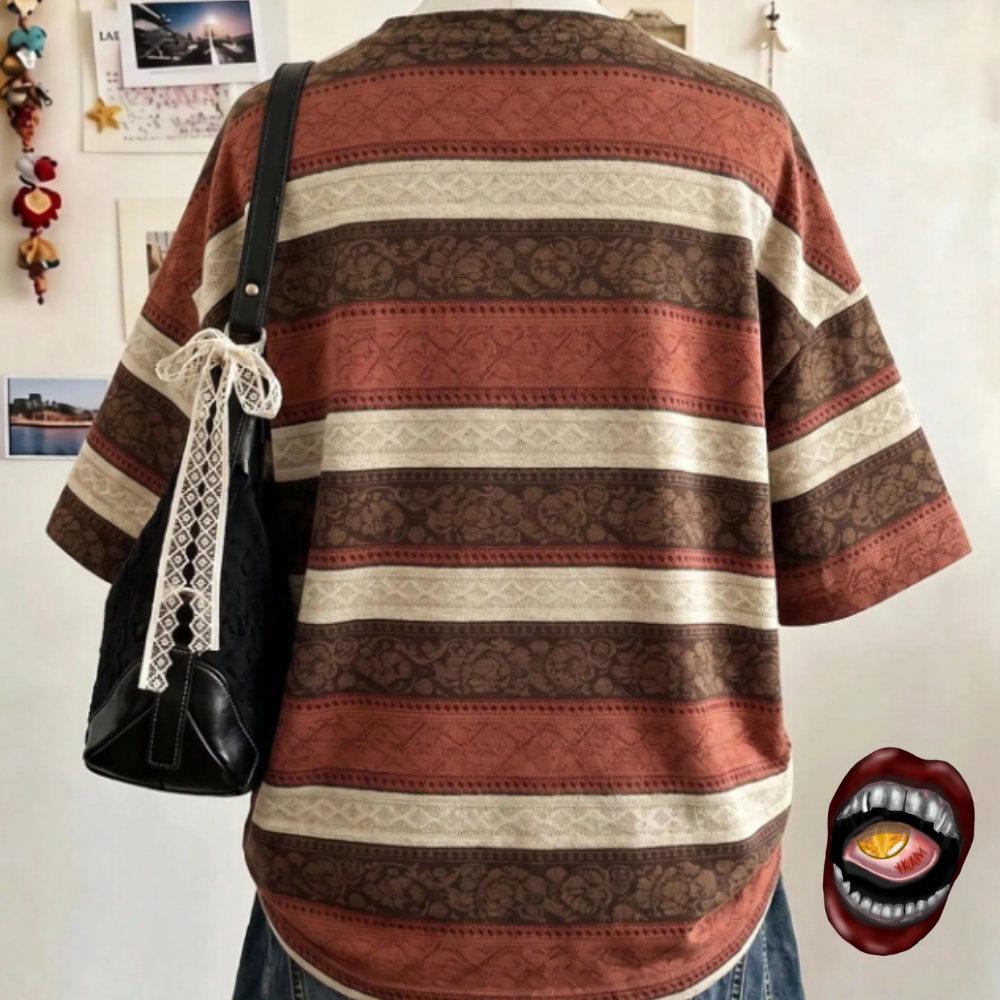 Camiseta Oversized Listrada - Imagem 2