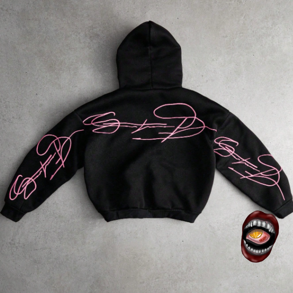 Moletom Zip-Up Oversized Black - Imagem 3