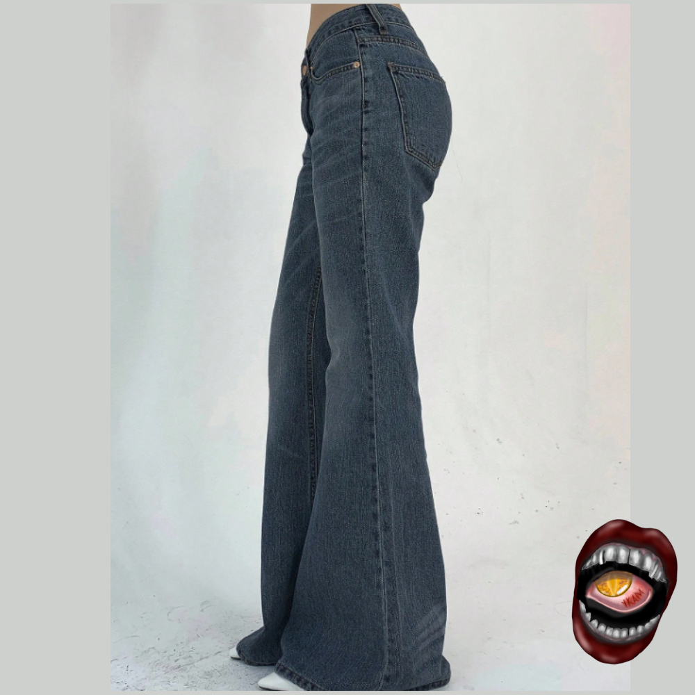 Calça Jeans Flare Cintura BaixaEstonada - Imagem 2