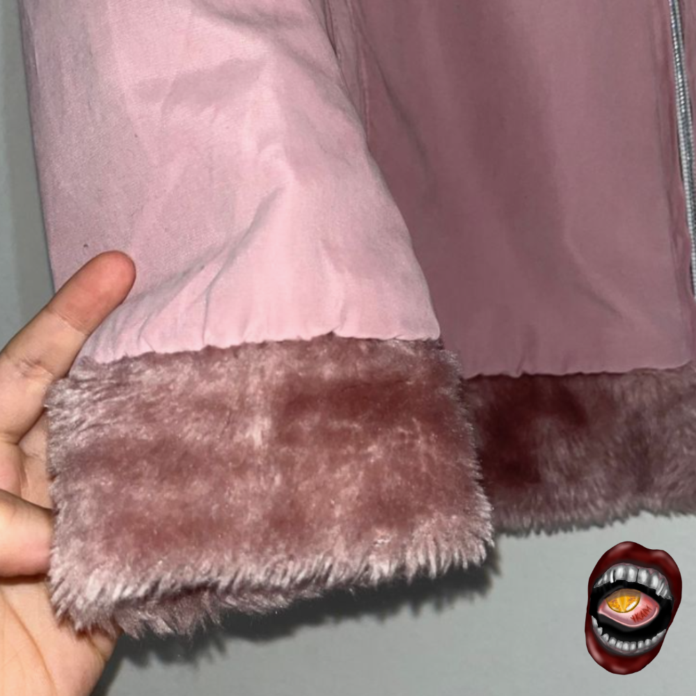 Jaqueta Rosa com Gola de Pelúcia - Imagem 4