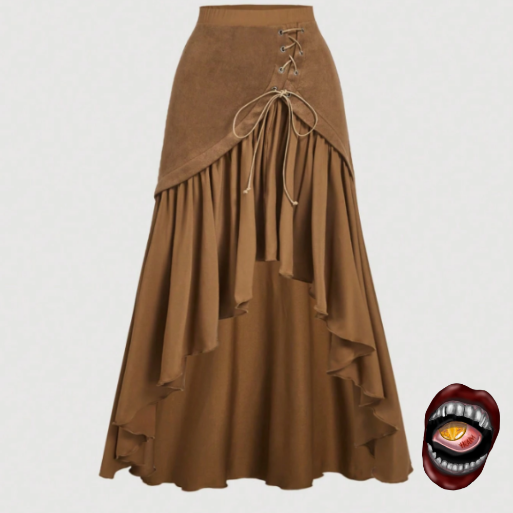 Saia Mídi Assimétrica Boho
