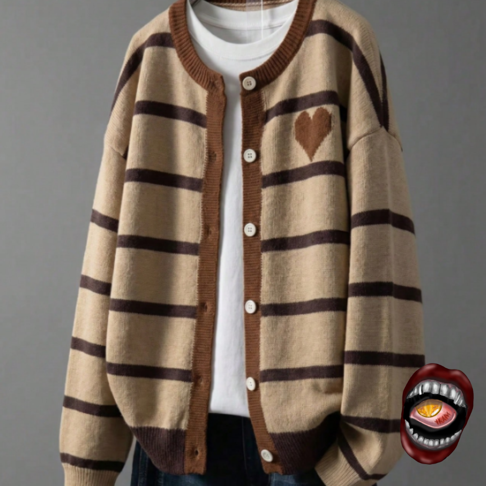 Cardigan de Tricô Listrado