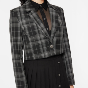 Blazer Cropped Xadrez