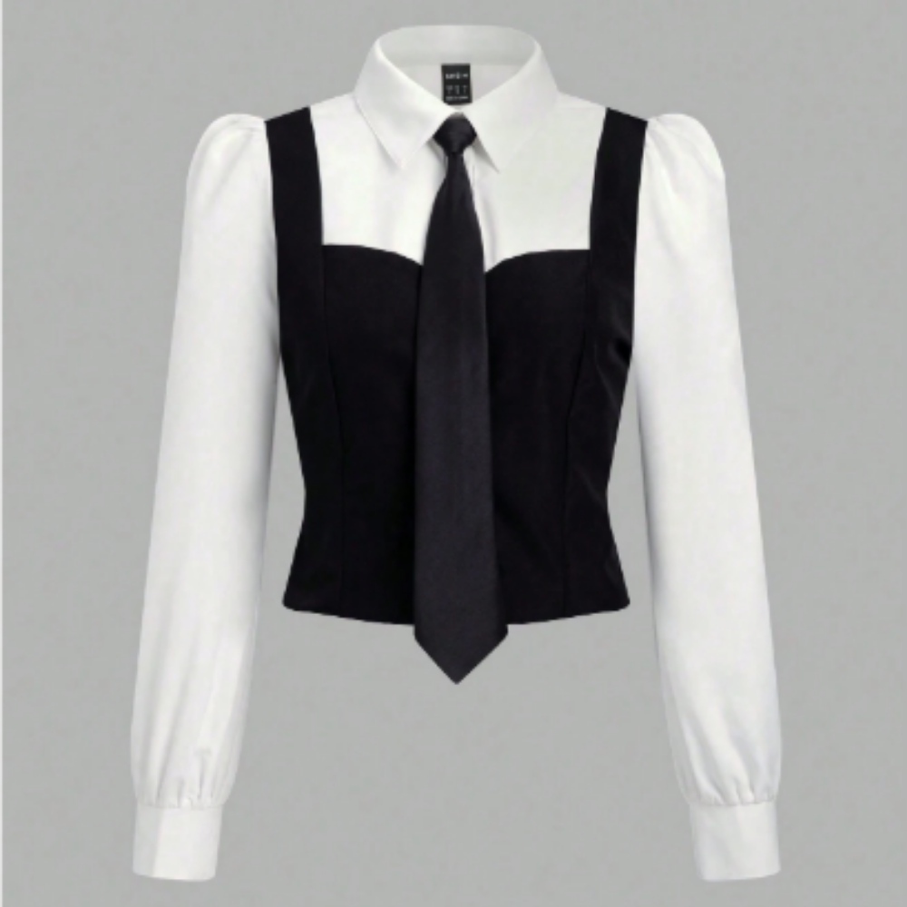 Blusa Branca com Regata Corset