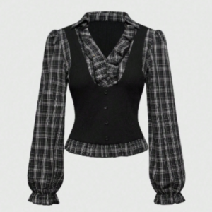 Blusa Xadrez com Colete