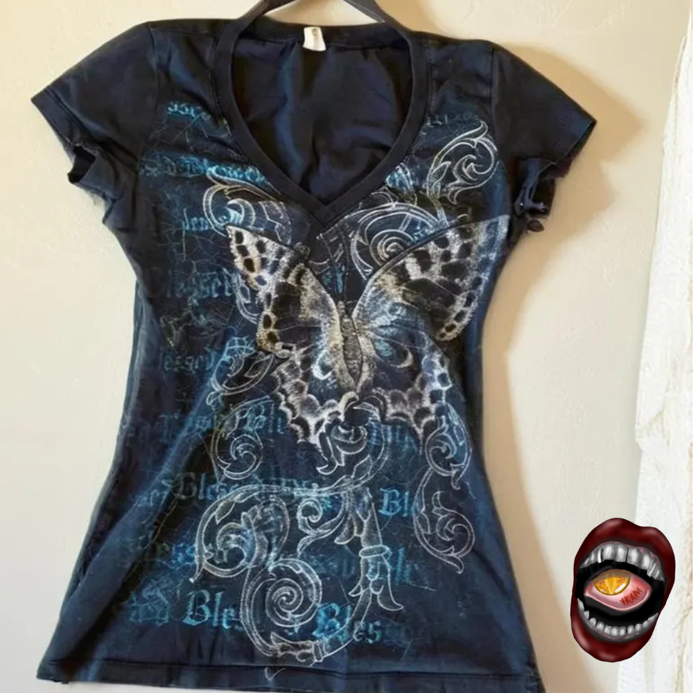 Blusa Estampada com Borboleta