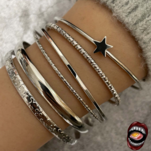 Pulseira Prateada com Estrela