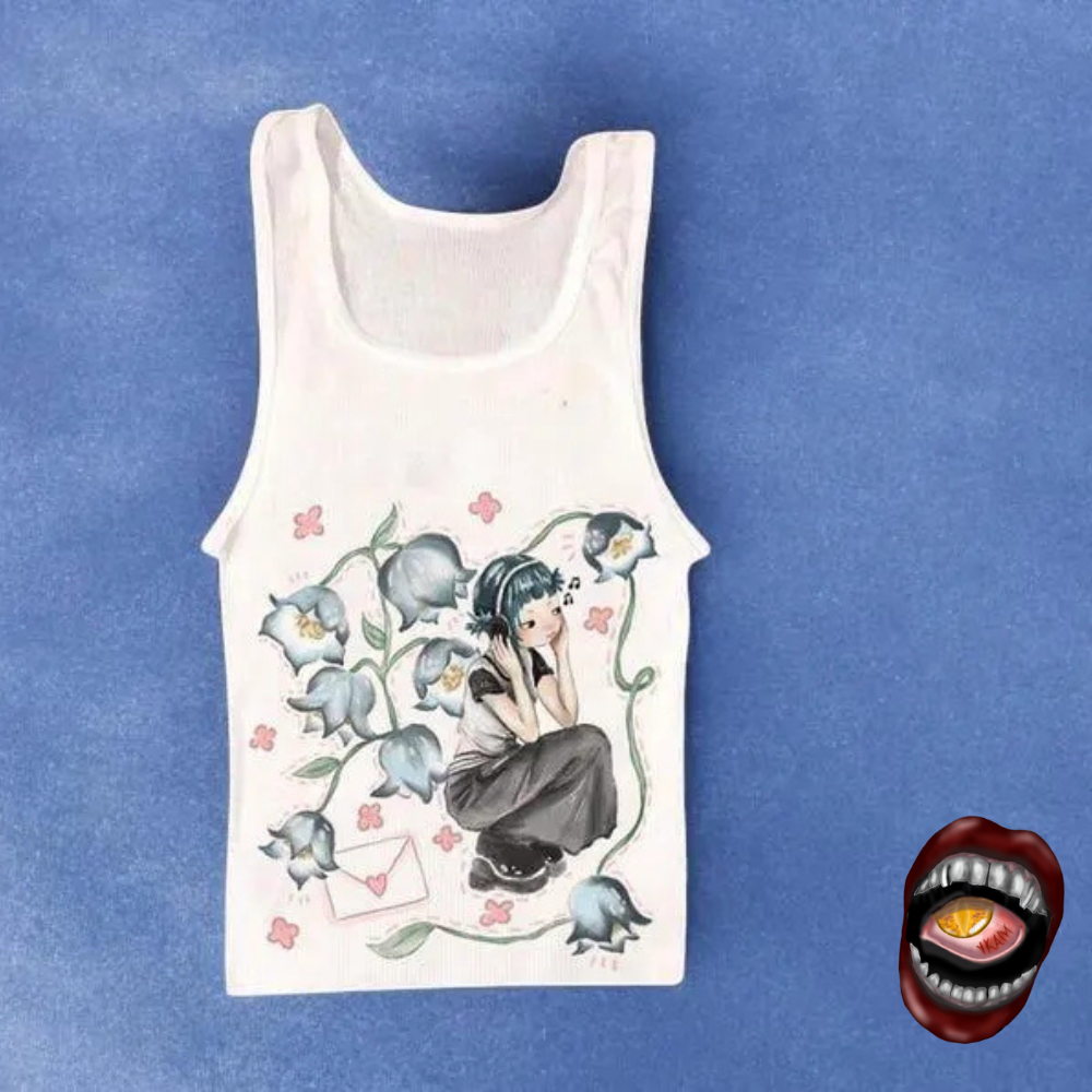 Regata Baby Look Floral - Imagem 2