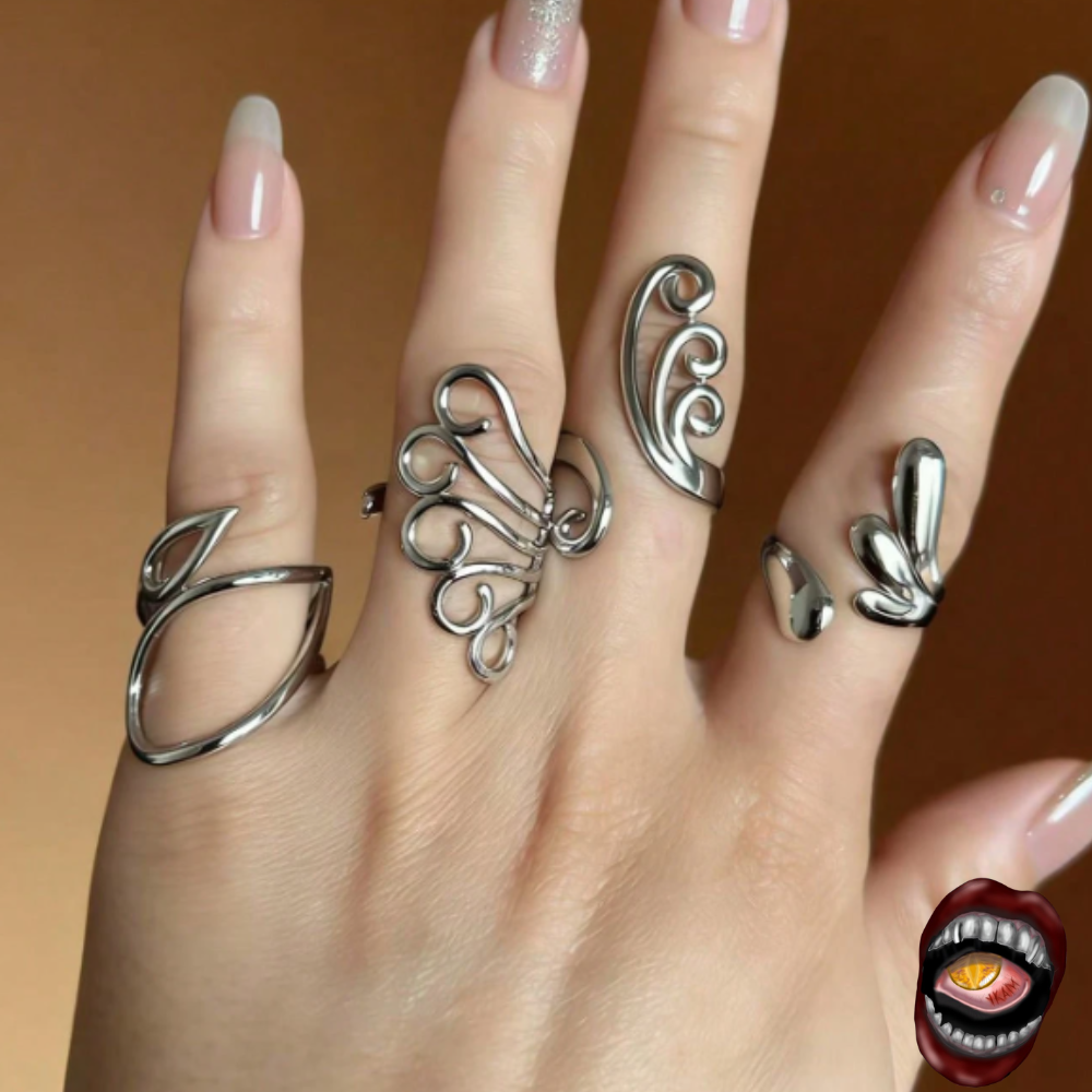 Anéis Prateados Ornamentais - Imagem 2
