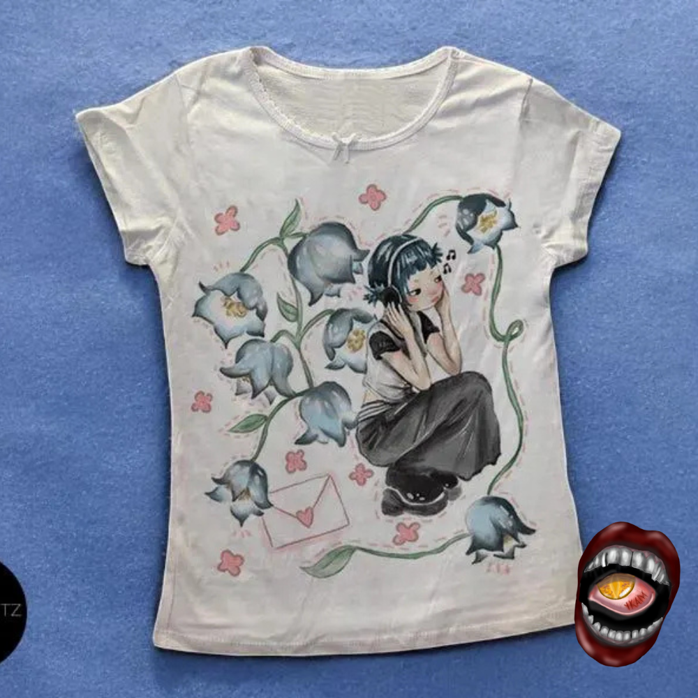 Regata Baby Look Floral - Imagem 3