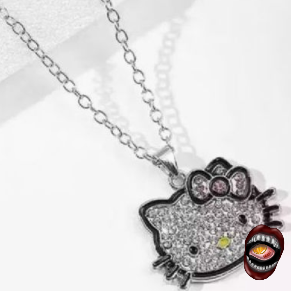 Colar Hello Kitty com Strass - Imagem 2