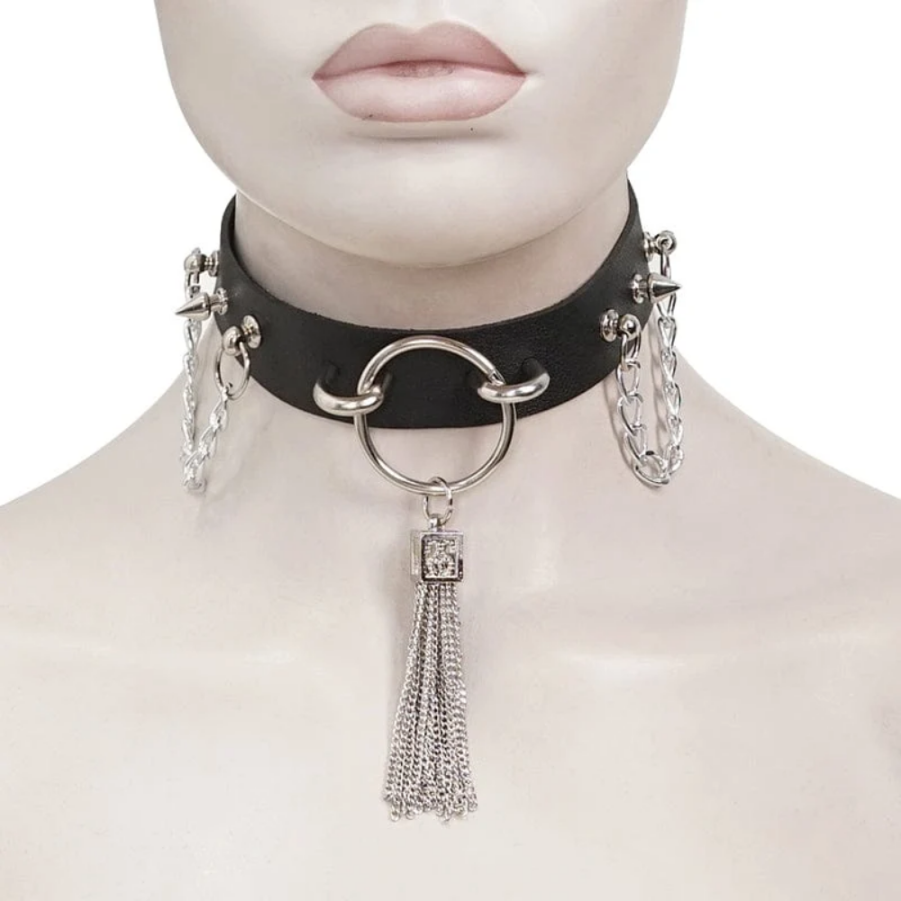 Choker Preto com Argola